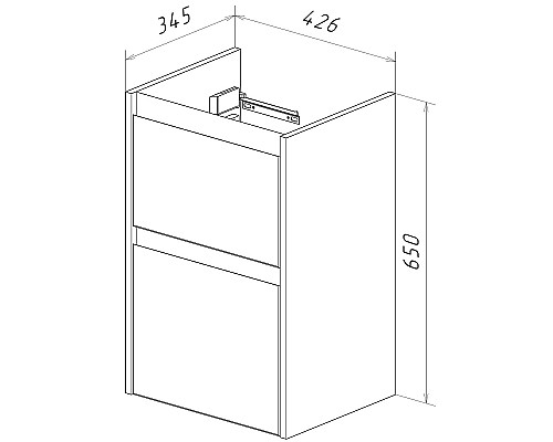 Тумба под раковину Lemark Combi 45 LM03C45T подвесная Белый глянец