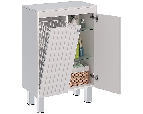 Тумба Lemark Romance 60 LM07R35N-SH подвесная с бельевой корзиной Белый глянец Тумба Lemark Romance 60 LM07R35N-SH подвесная с бельевой корзиной Белый глянец