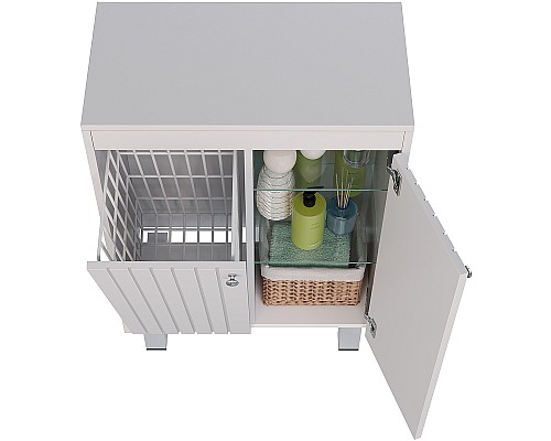 Тумба Lemark Romance 60 LM07R35N-SH подвесная с бельевой корзиной Белый глянец Тумба Lemark Romance 60 LM07R35N-SH подвесная с бельевой корзиной Белый глянец