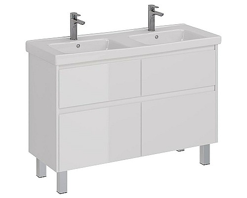 Тумба под раковину Lemark Combi 125 LM03C125T подвесная Белый глянец Тумба под раковину Lemark Combi 125 LM03C125T подвесная Белый глянец