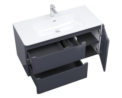 Тумба с раковиной Iddis Edifice 100 EDI10D0i95K подвесная Темно-серая
