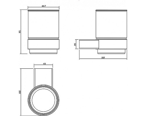 Стакан для зубных щеток Milacio Ultra MCU.961.GD Брашированное золото