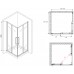 Душевой уголок Abber Schwarzer Diamant 100x100 профиль Черный стекло тонированное