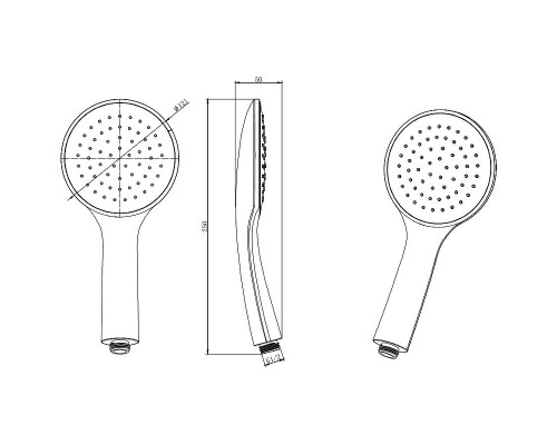 Ручной душ Aquatek AQ2001CR Хром