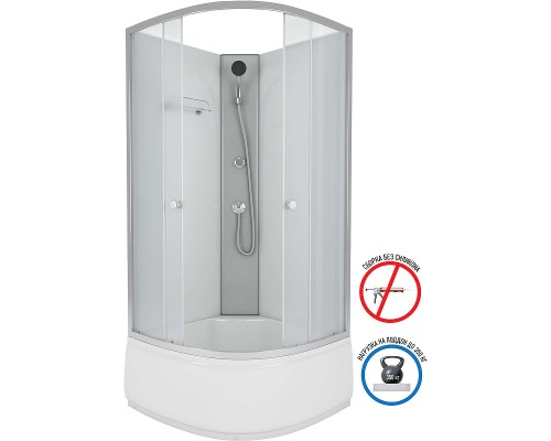 Душевая кабина Niagara Eco 90x90 E90/40/MT/BK без гидромассажа