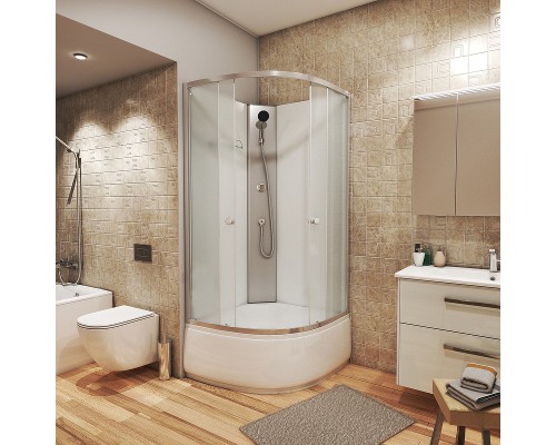 Душевая кабина Niagara Eco 90x90 E90/40/MT/BK без гидромассажа