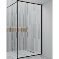 Душевая перегородка Paini 110 PAINI-WalkIN110F профиль Черный матовый стекло прозрачное