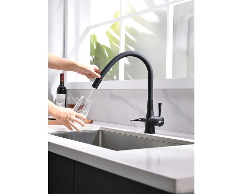 Смеситель для кухни Lemark Comfort Черный матовый