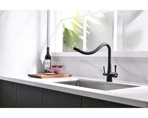 Смеситель для кухни Lemark Comfort Черный матовый