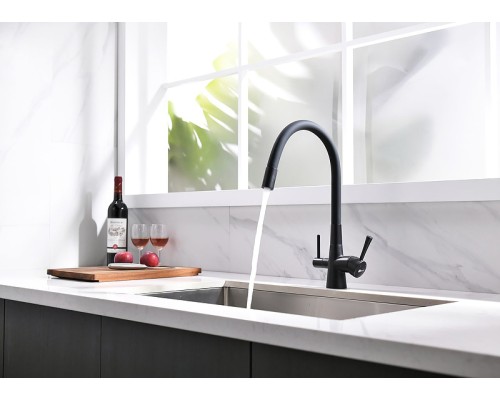 Смеситель для кухни Lemark Comfort Черный матовый