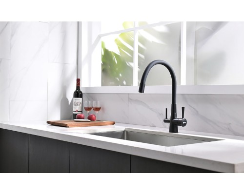 Смеситель для кухни Lemark Comfort Черный матовый