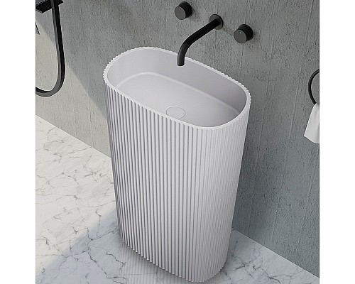 Раковина Abber Stein 55 AS2502-H Белая матовая