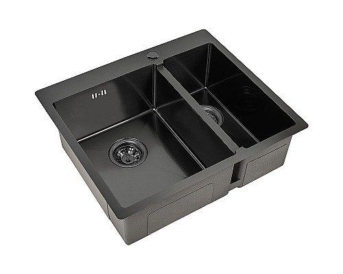 Кухонная мойка ZorG PVD Grafit 59 PVD 59-2-51-R GRAFIT Графит