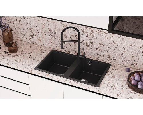 Смеситель для кухни Ulgran Classic U-024 Черный матовый