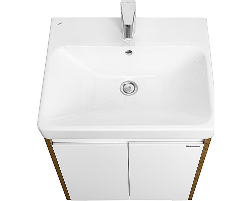 Тумба под раковину Aquaton Сканди Doors 55 1A278801SDZ90 Белый глянец, Дуб рустикальный