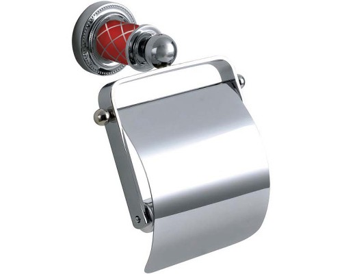Держатель туалетной бумаги Boheme Murano 10901-R-CR с крышкой Хром Рубиновый