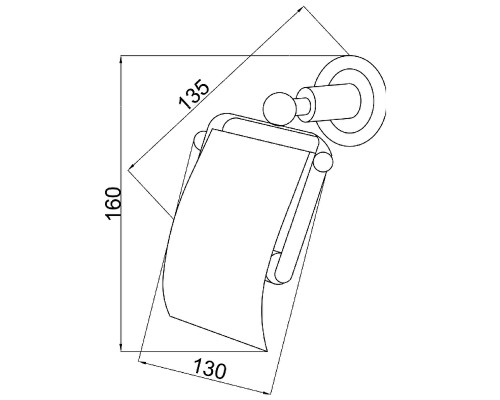 Держатель туалетной бумаги Boheme Murano 10901-V-CR с крышкой Хром Фиолетовый