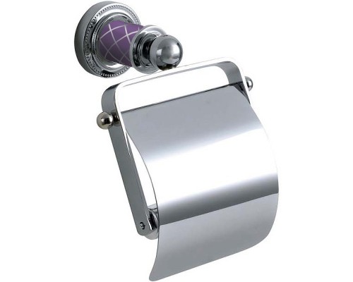 Держатель туалетной бумаги Boheme Murano 10901-V-CR с крышкой Хром Фиолетовый