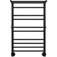 Водяной полотенцесушитель Aquatek Альфа П10 500x800 AQ RRP1080BL с полкой Черный муар