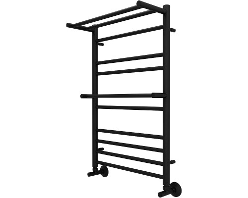 Водяной полотенцесушитель Aquatek Альфа П10 500x800 AQ RRP1080BL с полкой Черный муар