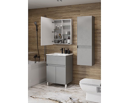 Зеркальный шкаф Aquaton Лондри 60 1A278502LH010 Белый глянцевый Зеркальный шкаф Aquaton Лондри 60 1A278502LH010 Белый глянцевый