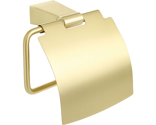 Держатель туалетной бумаги Fixsen Trend Gold FX-99010 с крышкой Матовое золото