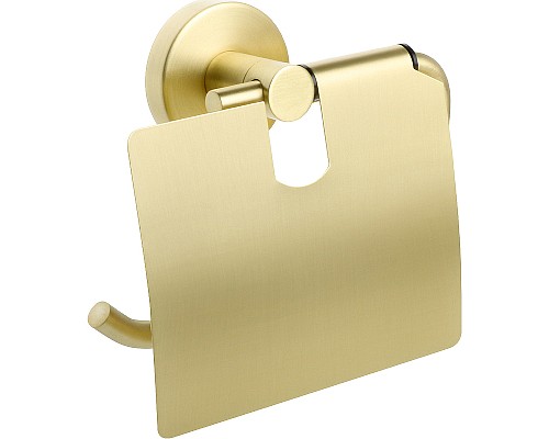 Держатель туалетной бумаги Fixsen Comfort Gold FX-87010 с крышкой Золото матовое