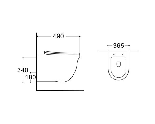 Унитаз Aquatek Классик AQ1112-00 подвесной с сиденьем Микролифт