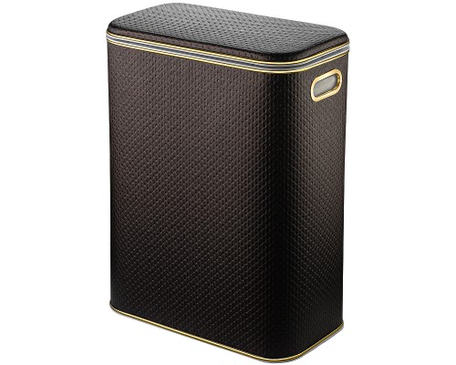 Корзина для белья Geralis PCG-B Punto Шоколад, кант Золото, стандартная