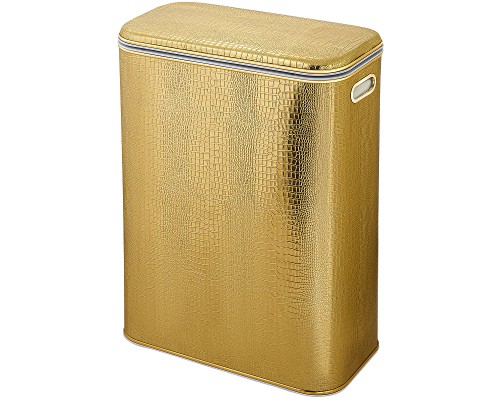 Корзина для белья Geralis KGG-B Croco Золото, кант Золото, стандартная