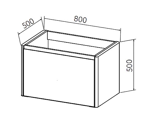 Тумба под раковину Astra Form Капелла 80 03110007 подвесная Белая