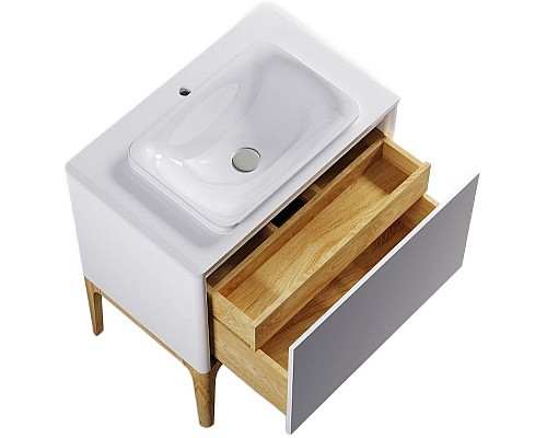 Тумба под раковину Astra Form Капелла 80 03110007 подвесная Белая