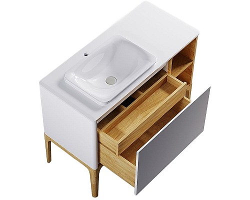 Тумба под раковину Astra Form Капелла 80 03110007 подвесная Белая