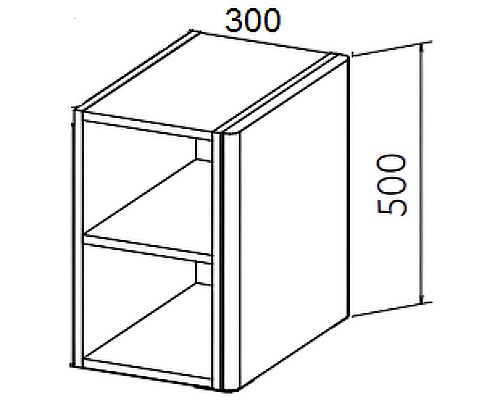 Подвесной шкаф Astra Form Капелла 30 03110002 открытый Ясень