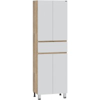 Шкаф пенал СанТа Марс 60 700415 Белый Янтарное дерево