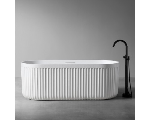 Ванна из искусственного камня Abber Stuttgart 170x75 AM9925 Белая матовая без гидромассажа