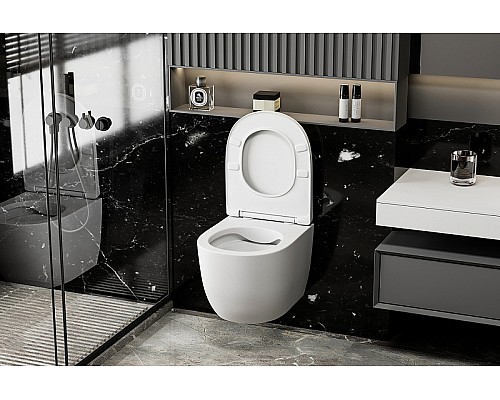 Унитаз Abber Bequem AC1100MW подвесной Белый матовый с сиденьем Микролифт