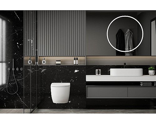 Унитаз Abber Bequem AC1100MW подвесной Белый матовый с сиденьем Микролифт