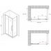 Душевой уголок Abber Schwarzer Diamant 150x100 профиль Черный стекло матовое