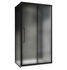 Душевой уголок Abber Schwarzer Diamant 140х80 профиль Черный стекло матовое, арт
