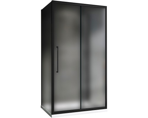 Душевой уголок Abber Schwarzer Diamant 140x80 профиль Черный стекло матовое