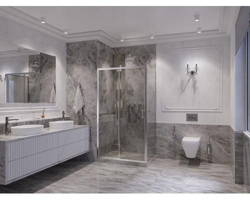 Душевой уголок Ambassador Forsa 100х70 17021116AX-70AX профиль Хром стекло прозрачное