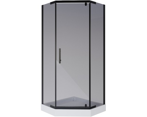 Душевой уголок Niagara Eco 100х100 NG-010-14DT профиль Черный стекло тонированное