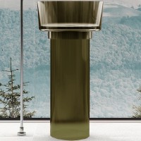 Раковина Abber Kristall 45 AT2702Vesuvian-H Оливковая