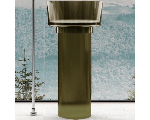 Раковина Abber Kristall 45 AT2702Vesuvian-H Оливковая