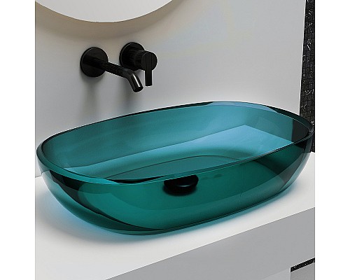 Раковина-чаша Abber Kristall 60 AT2805Aquamarin Бирюзовая