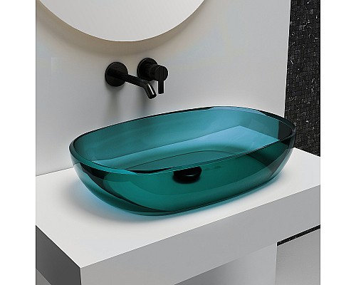 Раковина-чаша Abber Kristall 60 AT2805Aquamarin Бирюзовая