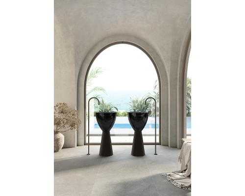 Раковина Abber Kristall 45 AT2703Onyx-Black Черная глянцевая Черная матовая