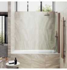 Шторка на ванну Maybah Glass 500x1400 поворотная на монопетле Бронза стекло сатиновое