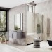 Шторка на ванну Maybah Glass 500x1400 поворотная на монопетле Бронза стекло сатиновое
